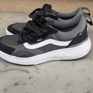 Vans Charcoal and Black Athletic Shoes